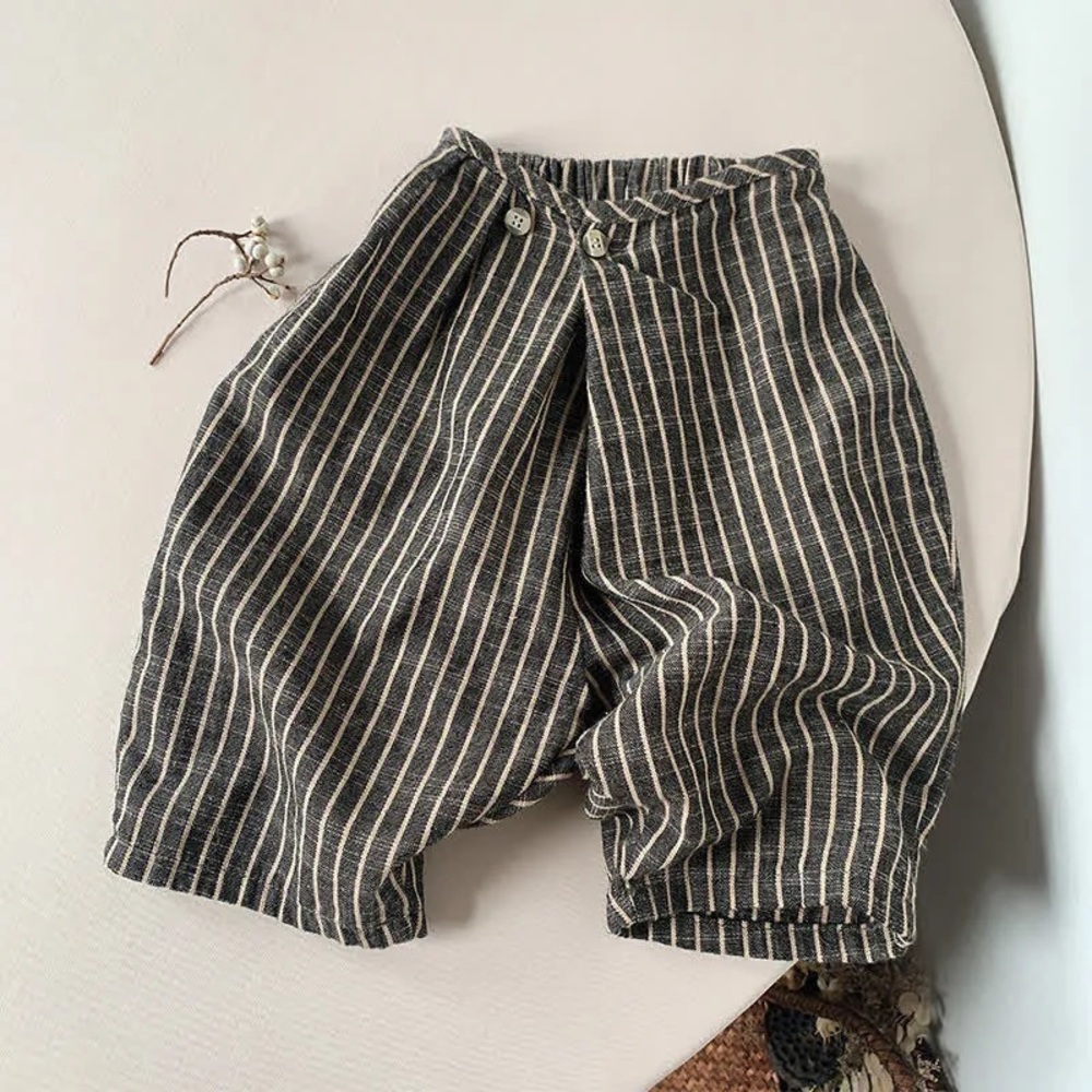MiniOlie Toddler Boy Striped Harem Pants